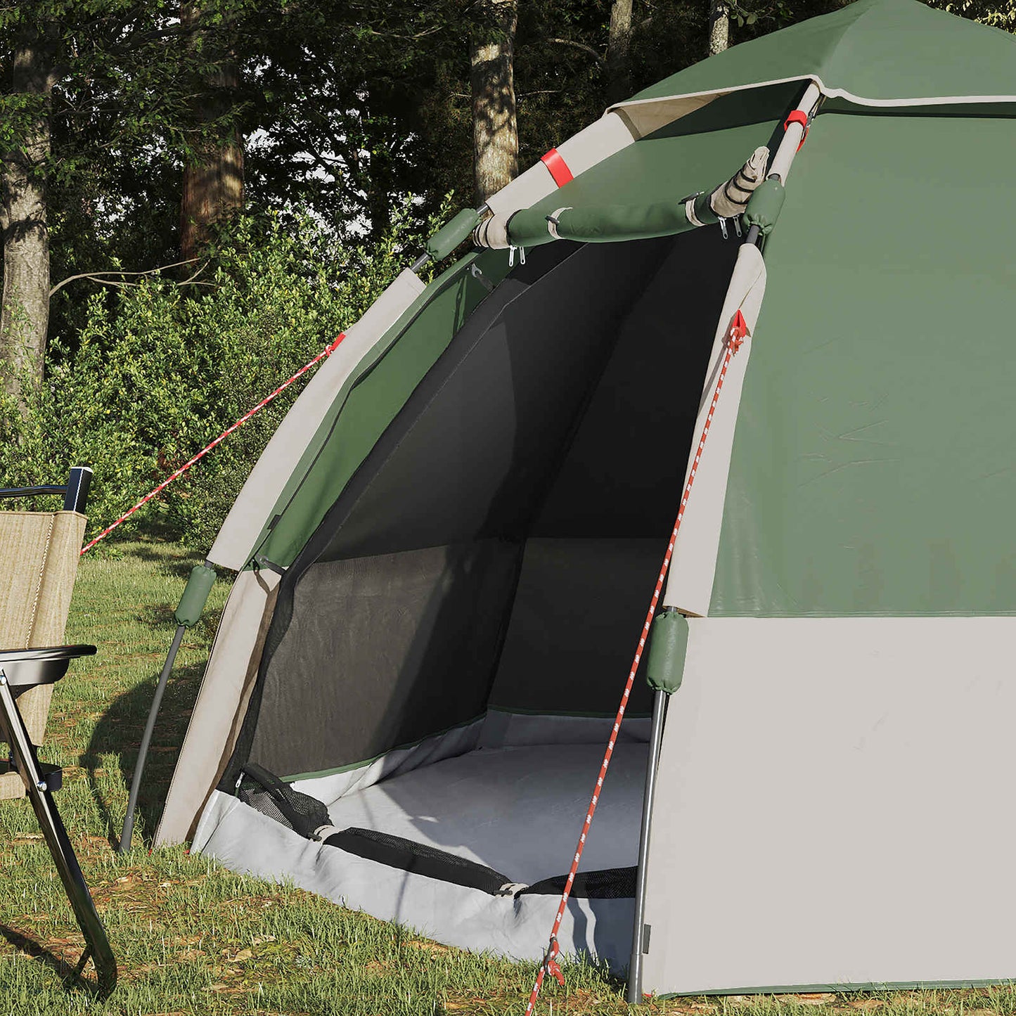 Tenda istantanea VidaXL con copertura antipioggia per 4 persone con sgancio rapido