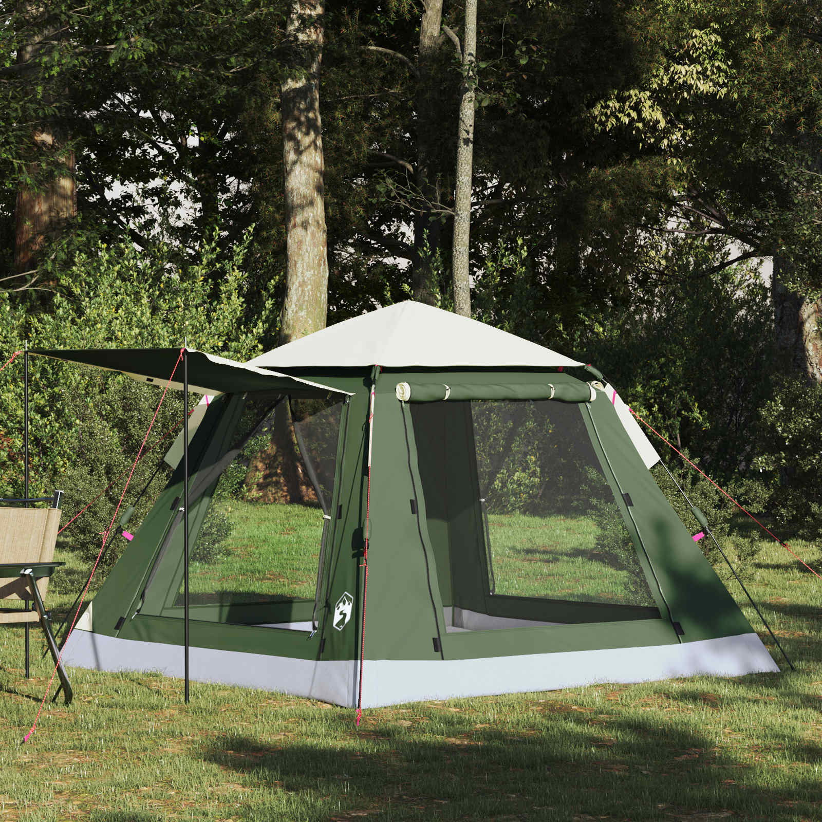 Tenda istantanea VidaXL con telo antipioggia per 3 persone con sgancio rapido