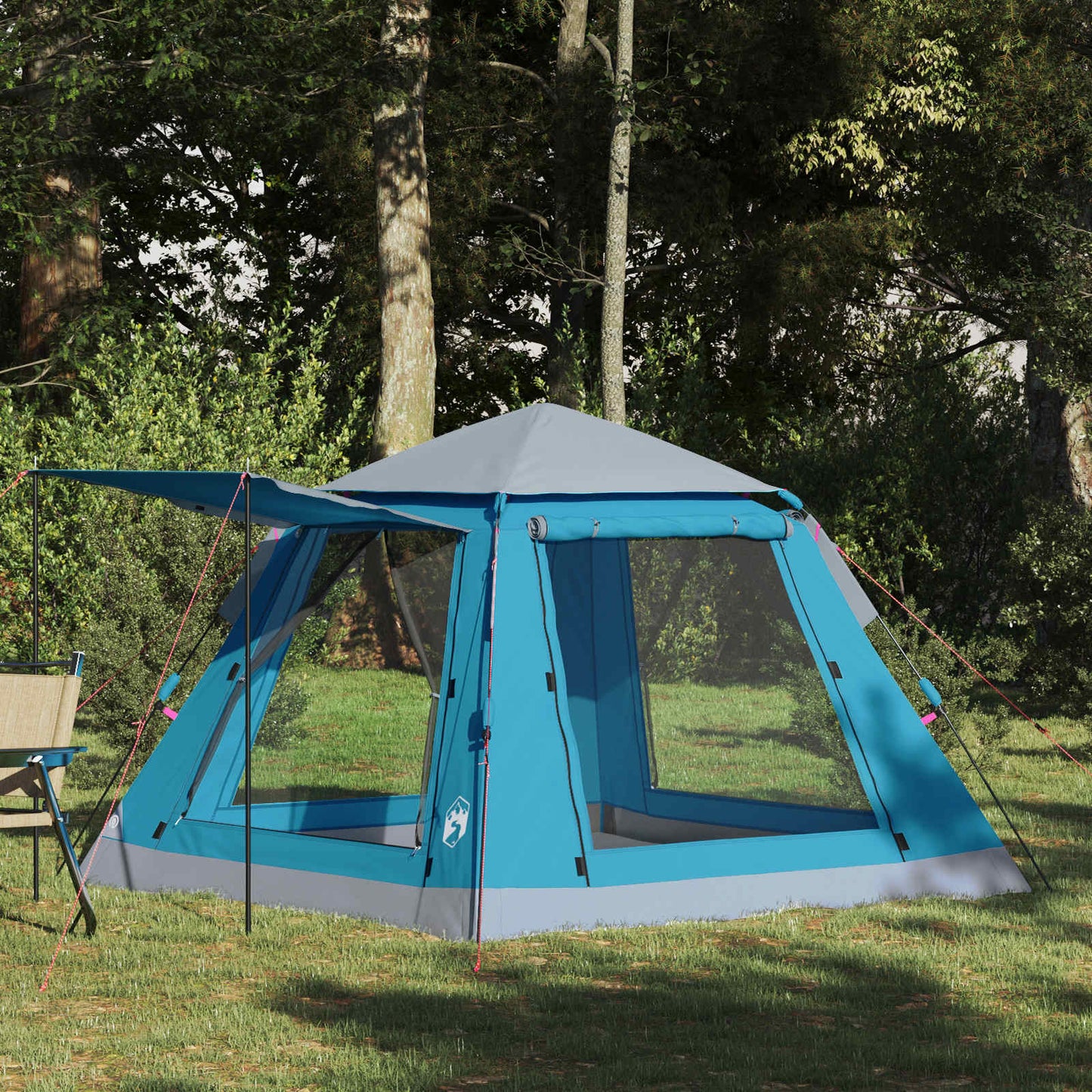 Tenda istantanea VidaXL con telo antipioggia per 3 persone con sgancio rapido