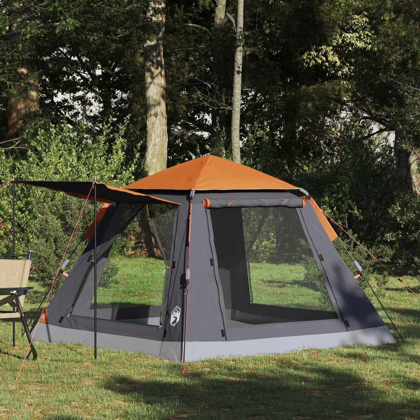 Tenda istantanea VidaXL con telo antipioggia per 3 persone con sgancio rapido