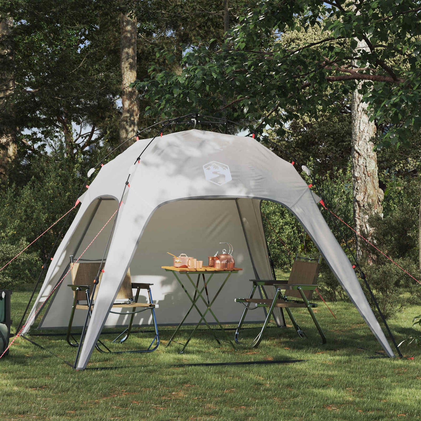 Tenda istantanea Vidaxx per 4 persone a sgancio rapido grigia 260 x 260 x 197 cm