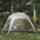 Vidaxl instant tent 4-person quick-release grijs 260 x 260 x 197 cm
