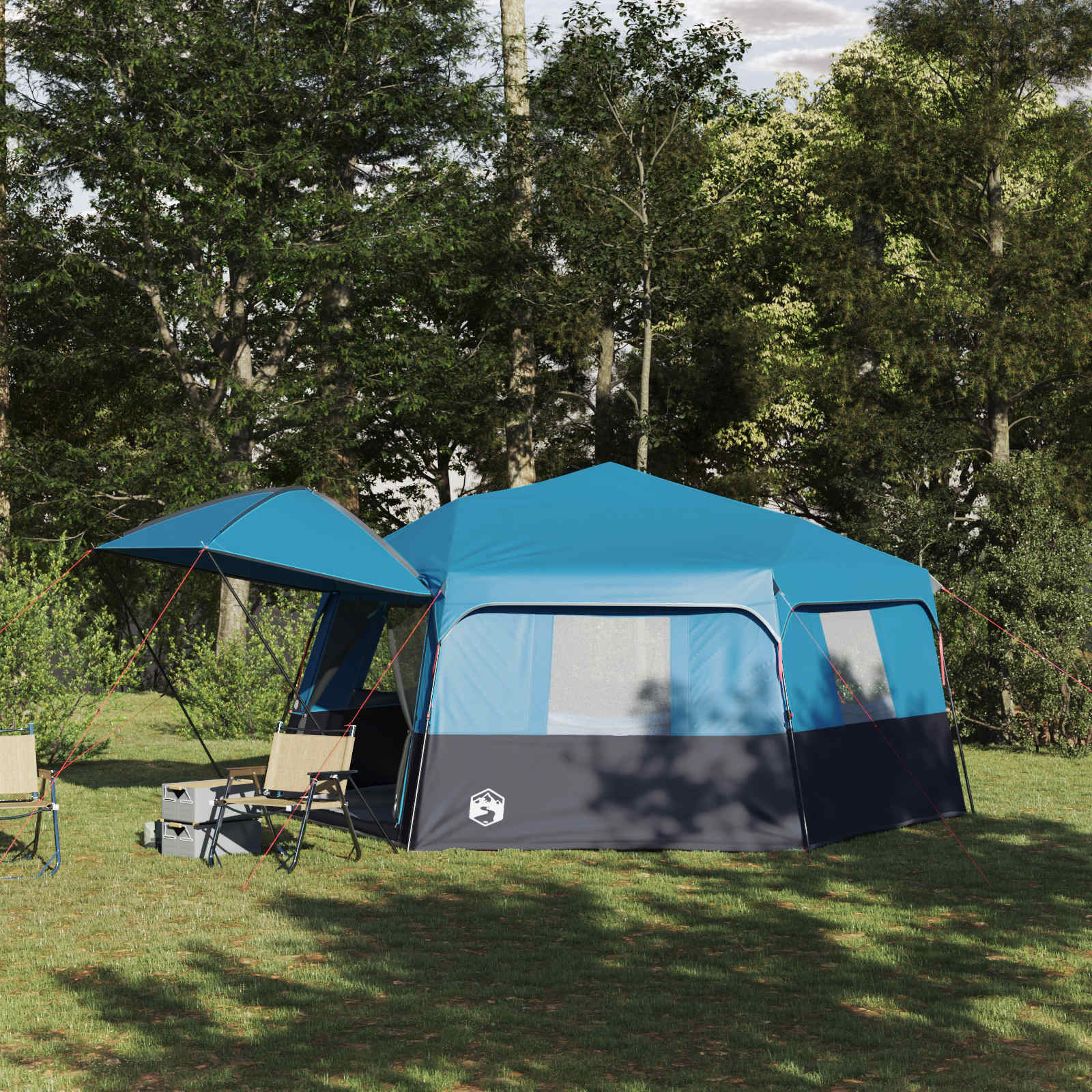 Tenda istantanea VidaXL con copertura antipioggia per 12 persone con sgancio rapido