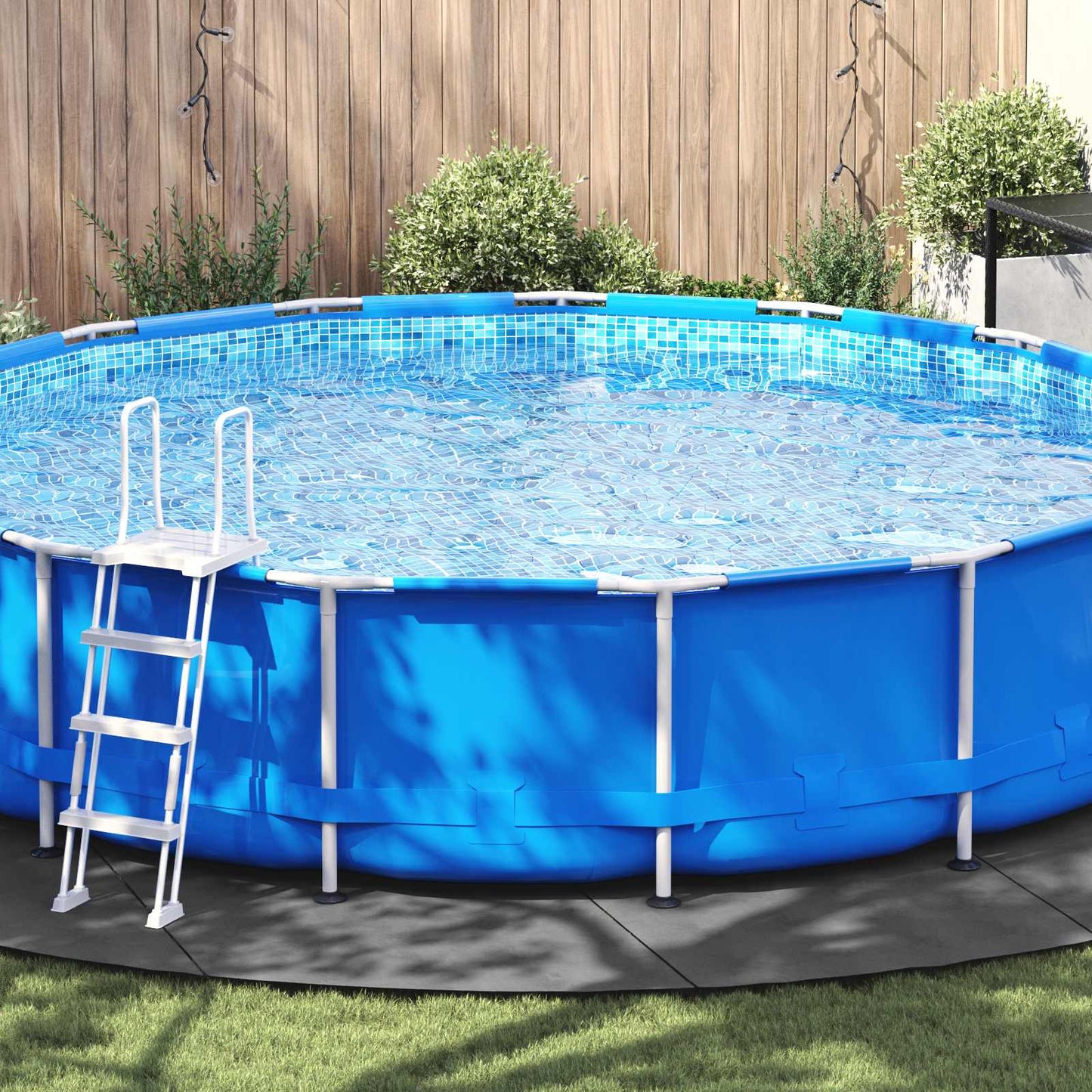 Telo fondo piscina Vidaxl grigio chiaro ø 610 cm in tessuto non tessuto