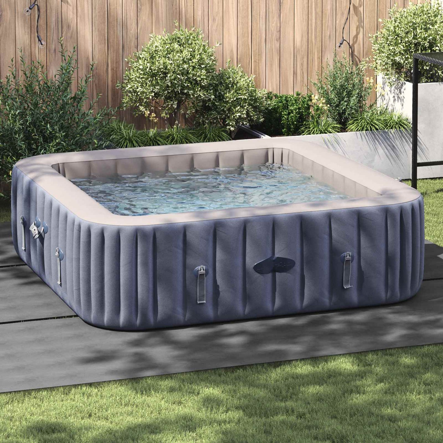 Telo per piscina Vidaxl grigio chiaro 396 x 396 x 0,1 cm