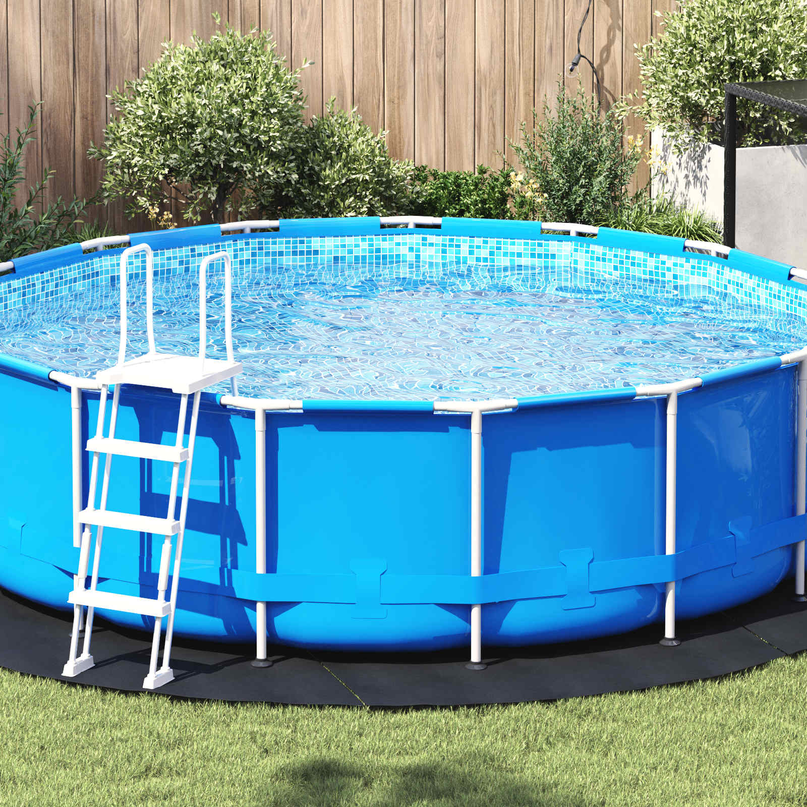 Vidaxl suelo para piscina negro ø 366 cm tejido no tejido