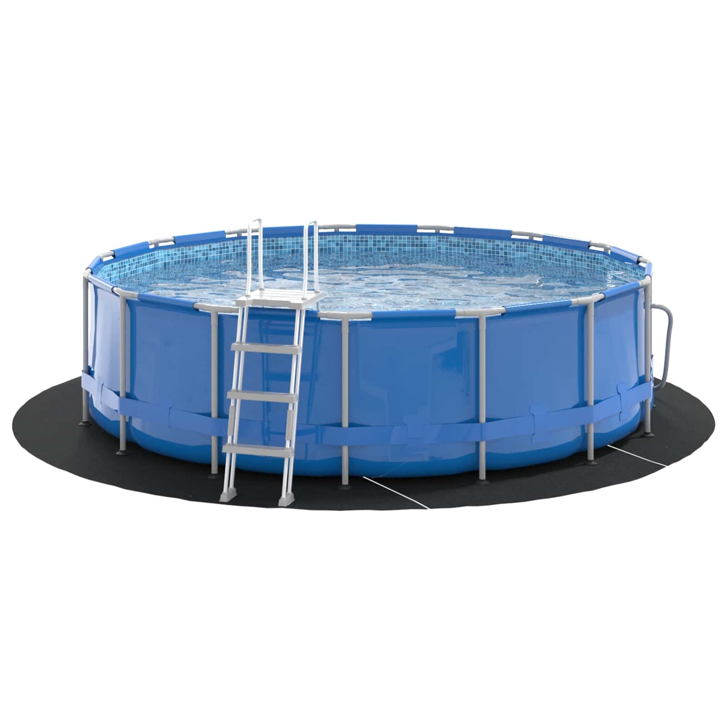 Vidaxl suelo para piscina negro ø 366 cm tejido no tejido