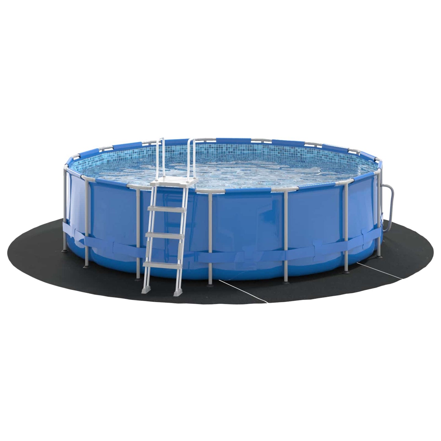 Vidaxl suelo para piscina negro ø 396 cm tejido no tejido