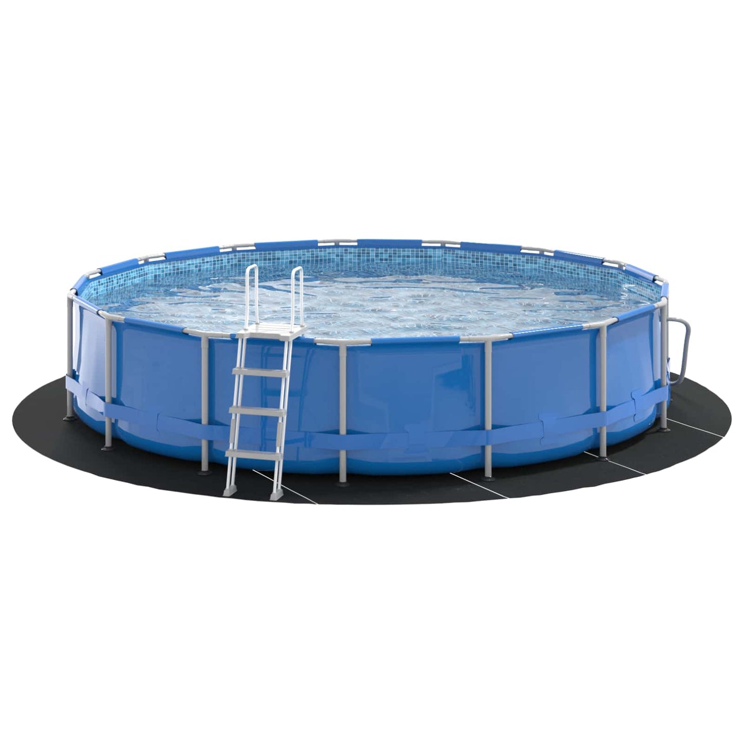 Telo per piscina Vidaxl nero ø 550 cm in tessuto non tessuto