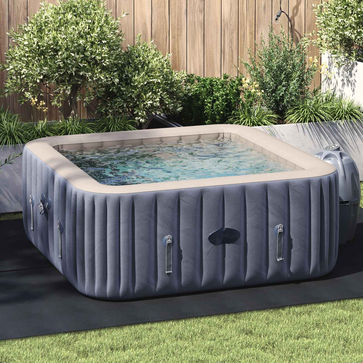 Vidaxl pavimento per piscina nero 300 x 220 x 0,1 cm tessuto non tessuto