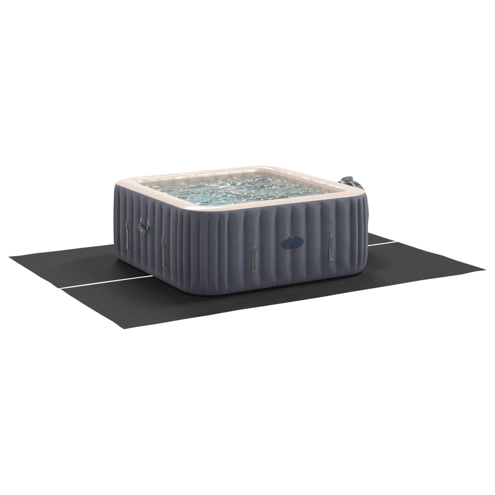 Vidaxl pavimento per piscina nero 300 x 220 x 0,1 cm tessuto non tessuto