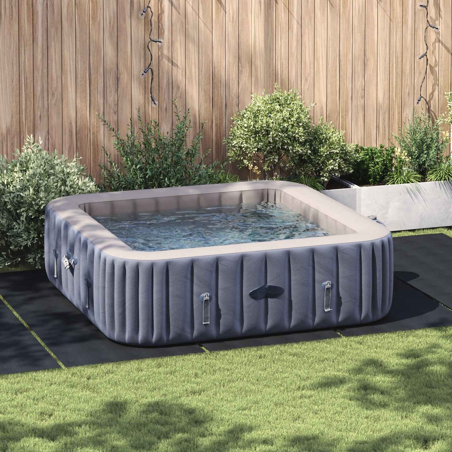 Vidaxl pavimento per piscina nero 550 x 280 x 0,1 cm tessuto non tessuto