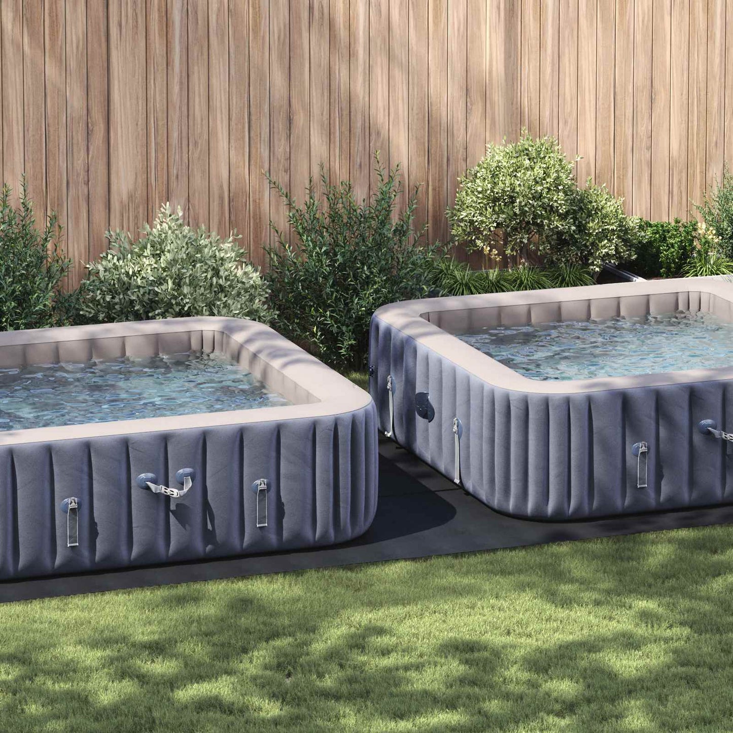 Vidaxl pavimento per piscina nero 640 x 321 x 0,1 cm tessuto non tessuto