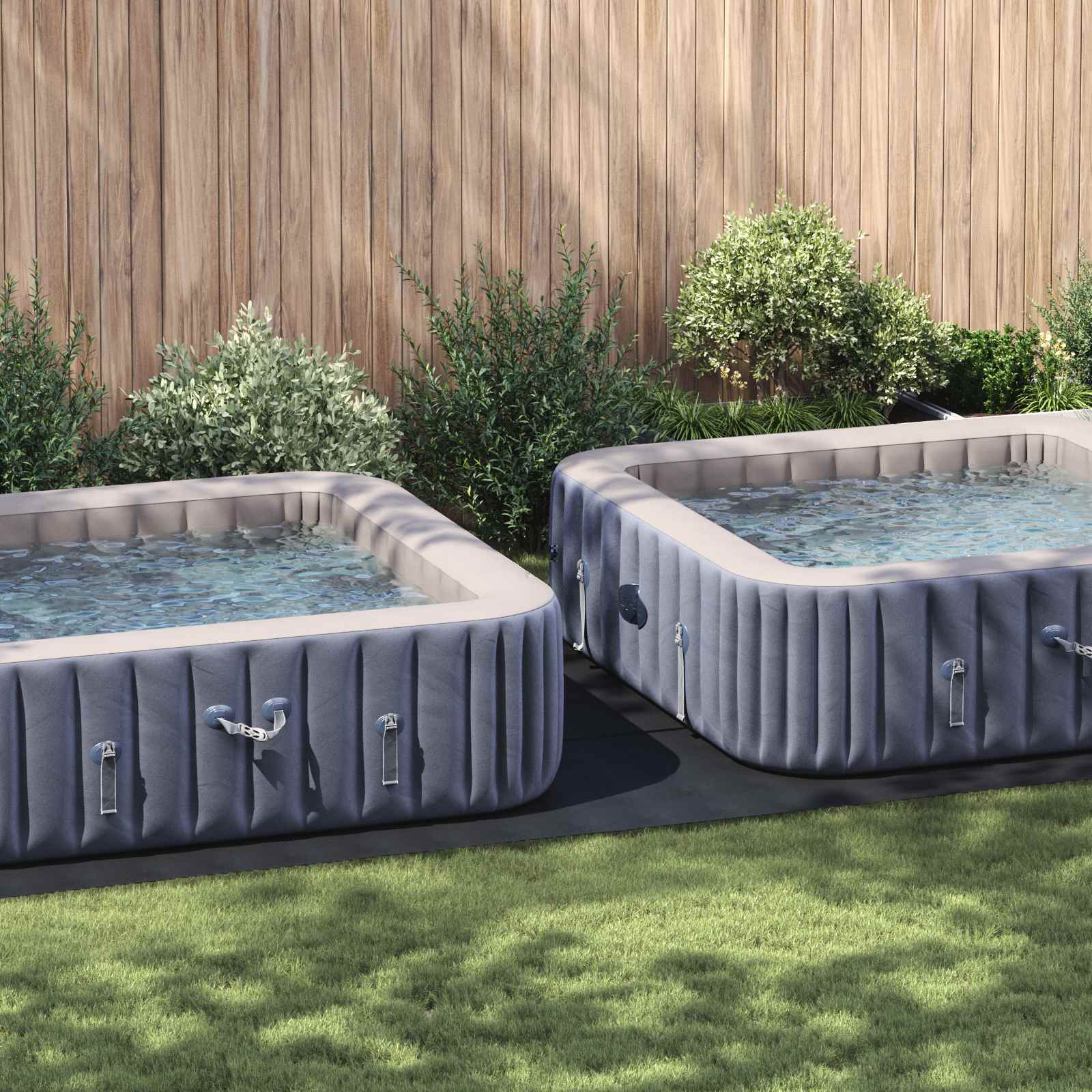 Vidaxl pavimento per piscina nero 640 x 321 x 0,1 cm tessuto non tessuto