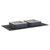 Vidaxl pavimento per piscina nero 750 x 372 x 0,1 cm tessuto non tessuto