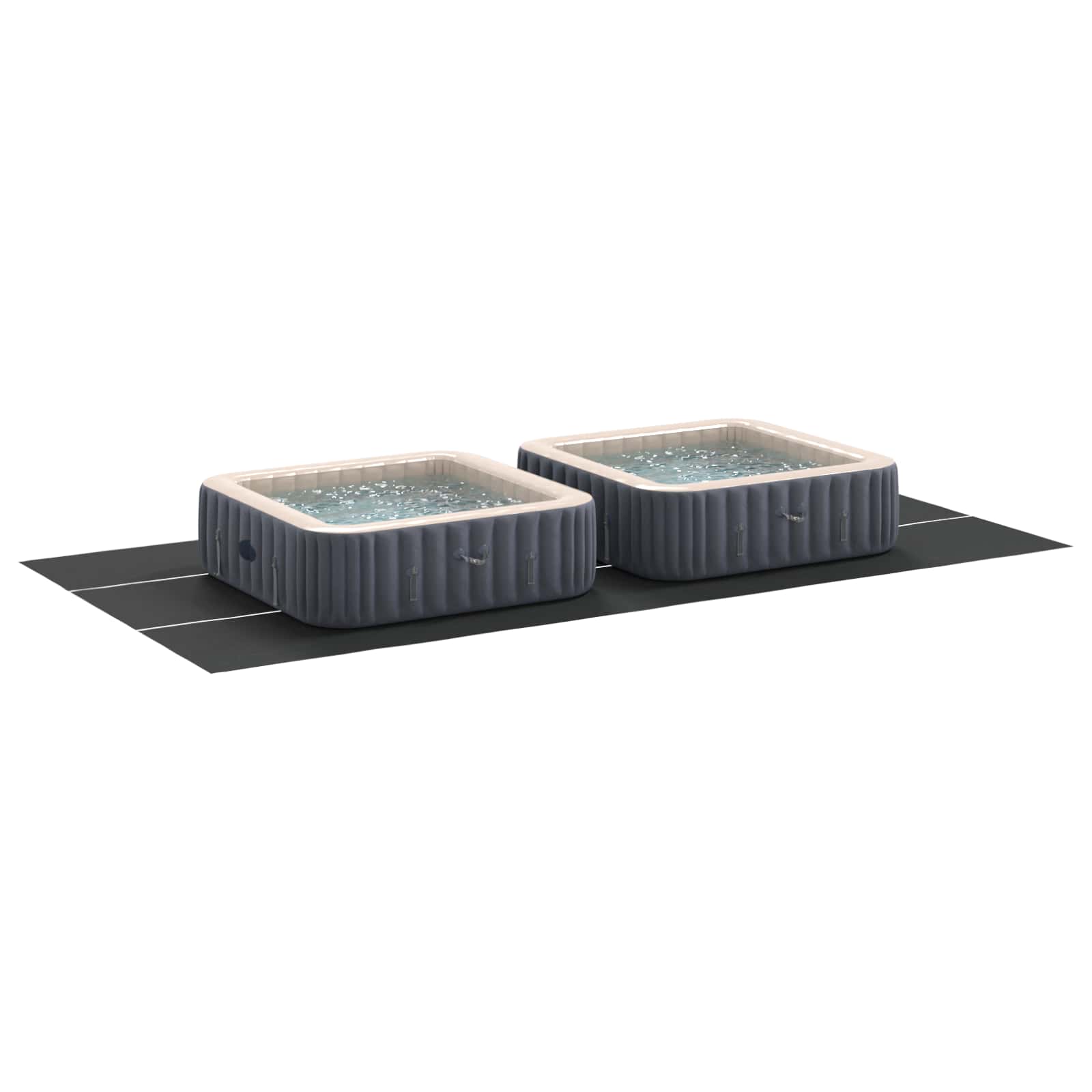 Vidaxl pavimento per piscina nero 750 x 372 x 0,1 cm tessuto non tessuto