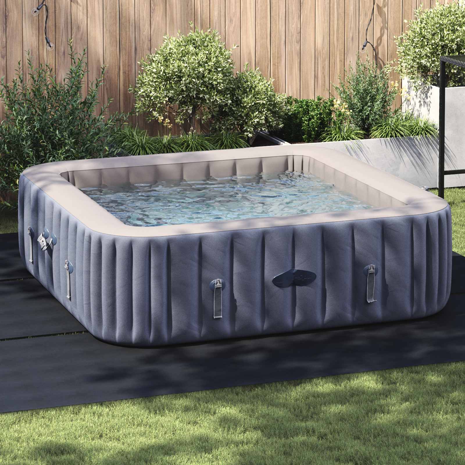 Telo per piscina Vidaxl nero 396 x 396 x 0,1 cm tessuto non tessuto