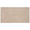 Alfombras vidaxl rectangulares yute natural y blanco 60 x 110 cm