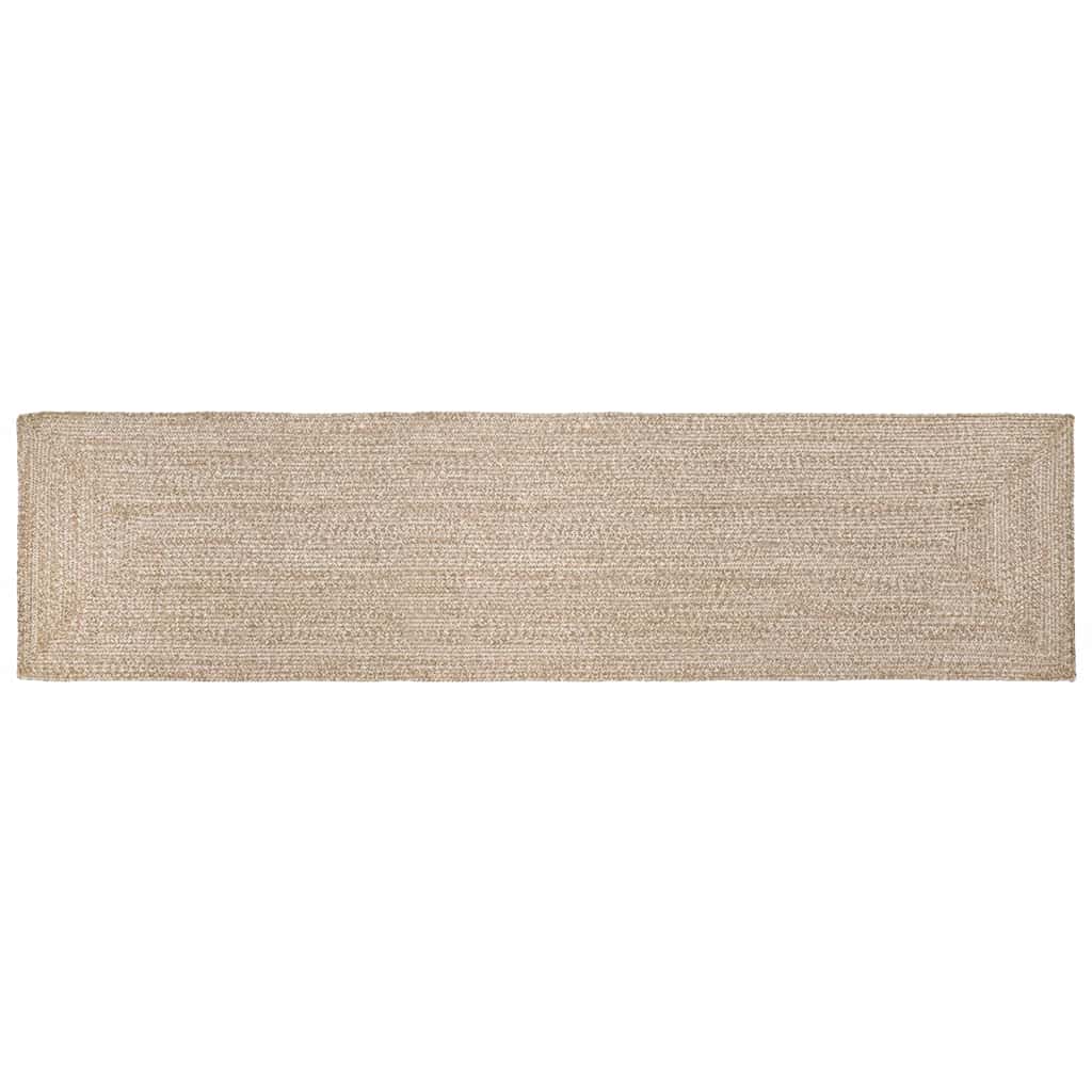 Vidaxx alfombras rectangulares natural y blanco yute 60 x 400 cm
