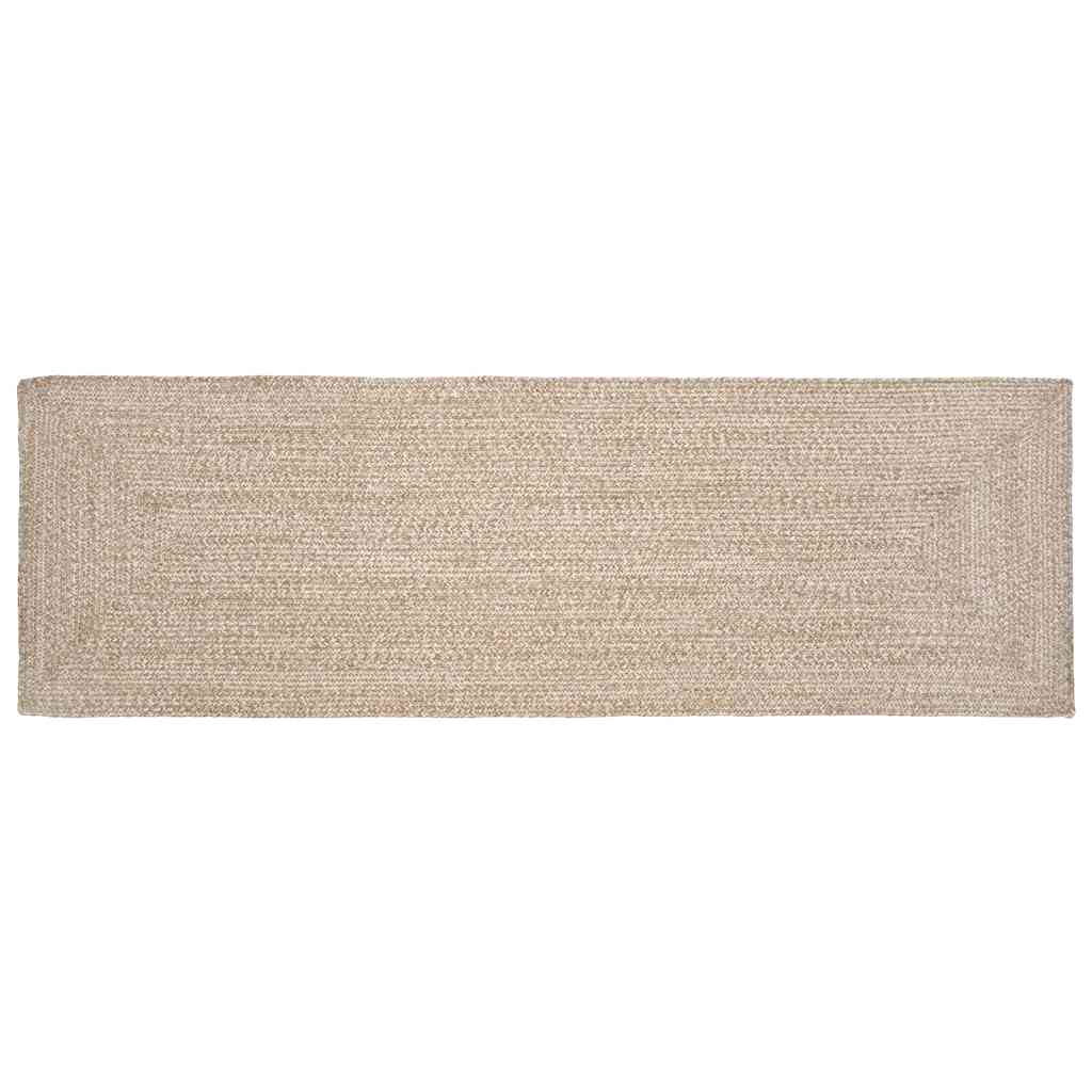 Vidaxx alfombras rectangulares natural y blanco yute 80 x 200 cm