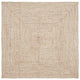 Vidaxl vloerkleden vierkant natuurlijk en wit 160 x 160 cm jute