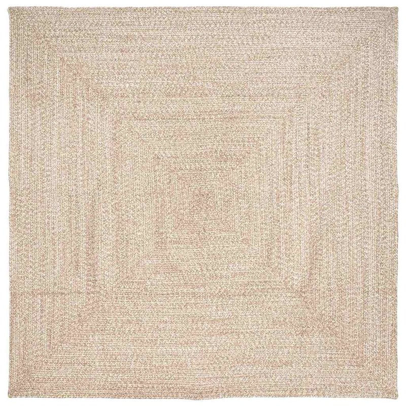 Vidaxl vloerkleden vierkant natuurlijk en wit 200 x 200 cm jute
