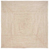 Vidaxl vloerkleden vierkant natuurlijk en wit 240 x 240 cm jute