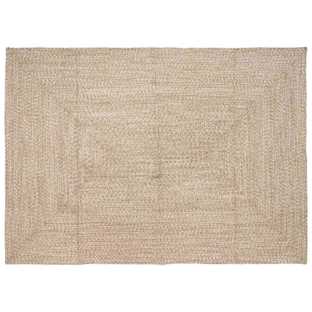 Vidaxx alfombras rectangulares natural y blanco yute 240 x 340 cm