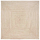 Vidaxl vloerkleden vierkant natuurlijk en wit 300 x 300 cm jute