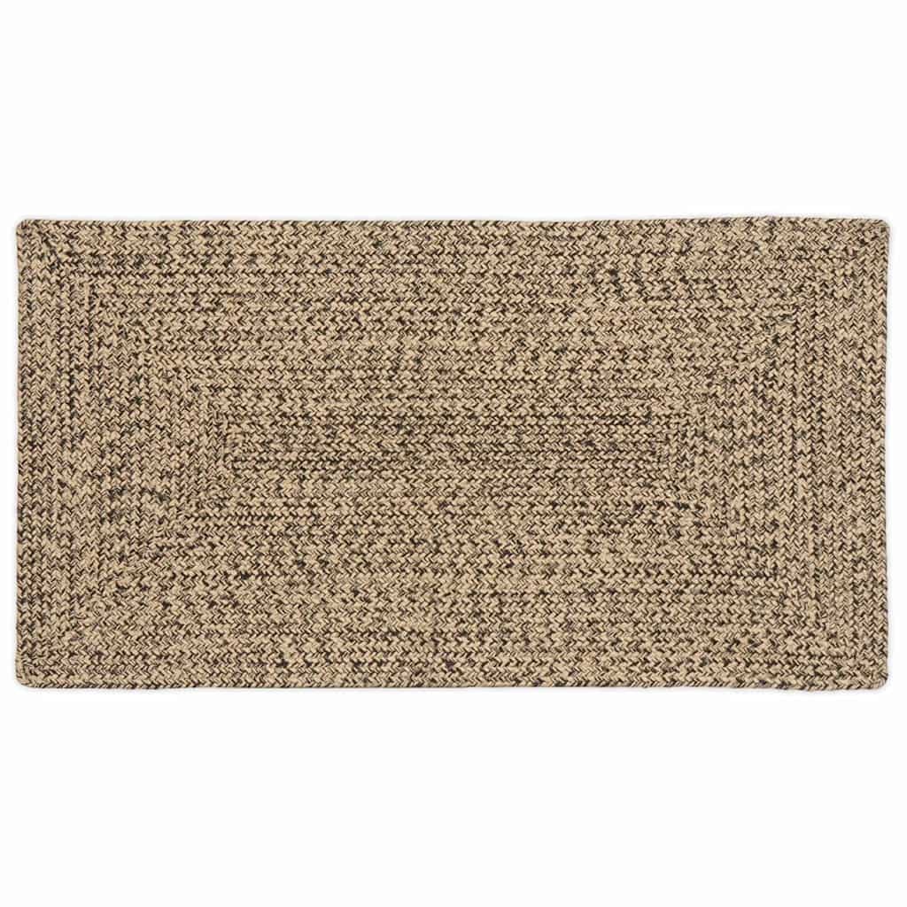 Alfombras vidaxl rectangulares yute natural y negro 60 x 110 cm