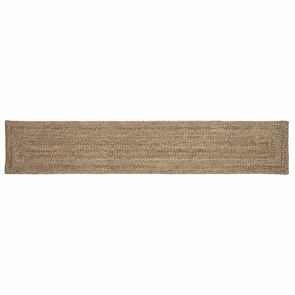 Tappeti Vidaxx rettangolari in iuta naturale e nera 60 x 400 cm