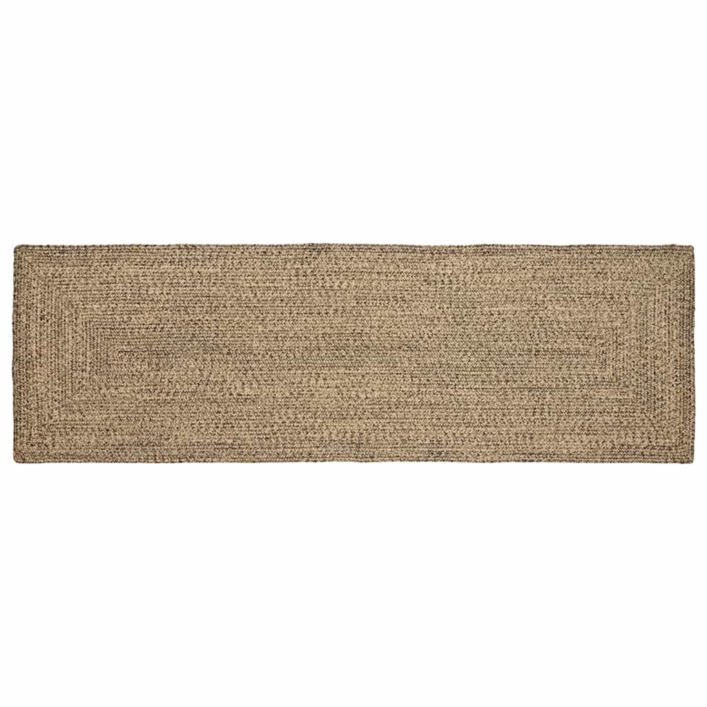 Tappeti Vidaxx rettangolari in iuta naturale e nera 80 x 250 cm