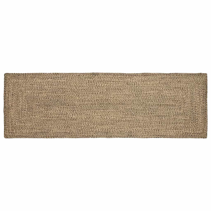Tappeti Vidaxx rettangolari in iuta naturale e nera 80 x 250 cm
