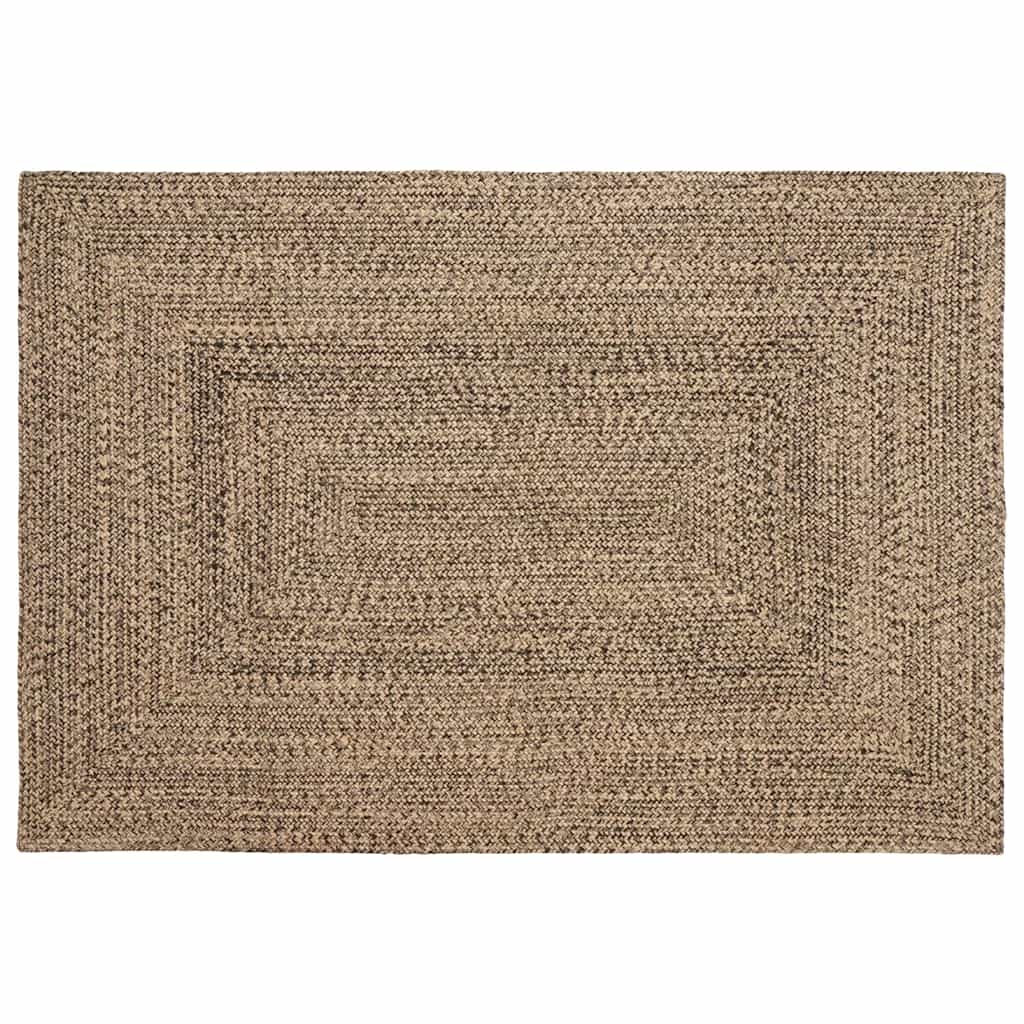 Tappeti Vidaxx rettangolari in iuta naturale e nera 120 x 170 cm