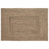 Alfombras vidaxl rectangulares yute natural y negro 140 x 200 cm