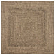 Tappeti VidaXL quadrati in iuta naturale e nera 160 x 160 cm