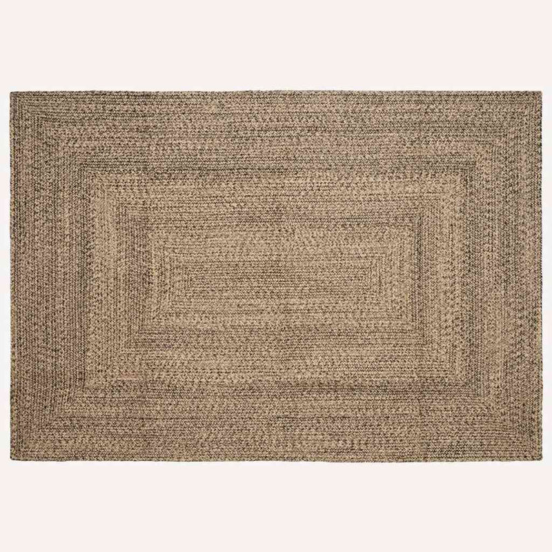Tappeti rettangolari Vidaxx naturale e nero 160 x 230 cm in iuta