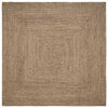 Vidaxx alfombras cuadradas natural y negro yute 240 x 240 cm