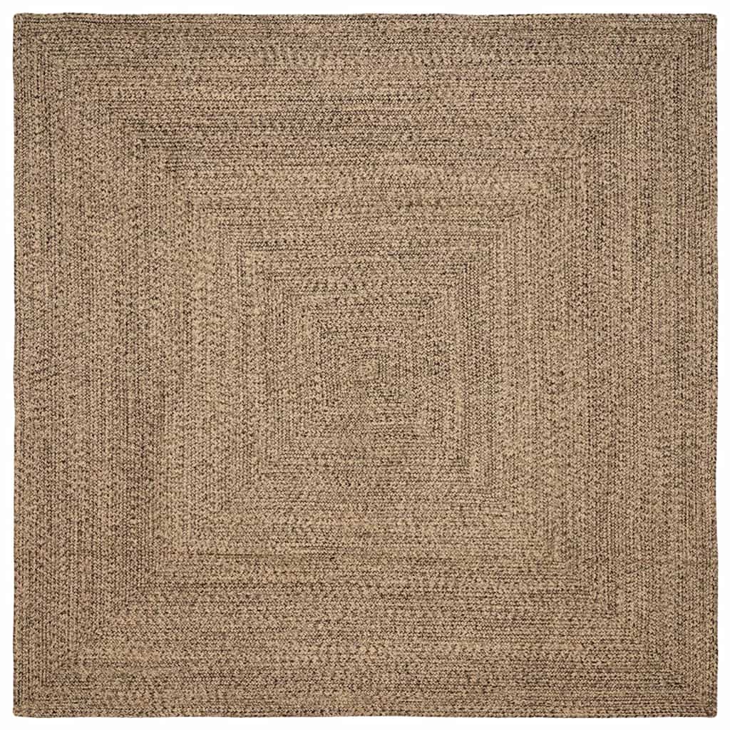 Tappeti Vidaxx quadrati in iuta naturale e nera 300 x 300 cm