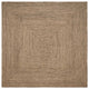 Tappeti Vidaxx quadrati in iuta naturale e nera 300 x 300 cm