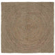 Vidaxl vloerkleden vierkant grijs 120 x 120 cm jute