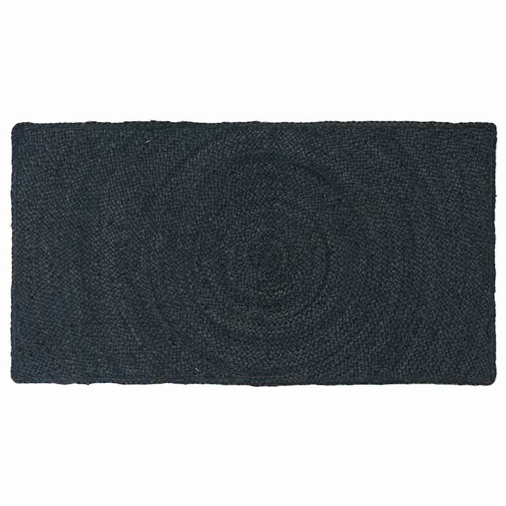 Alfombras vidaxl rectangular gris oscuro 60 x 110 cm yute