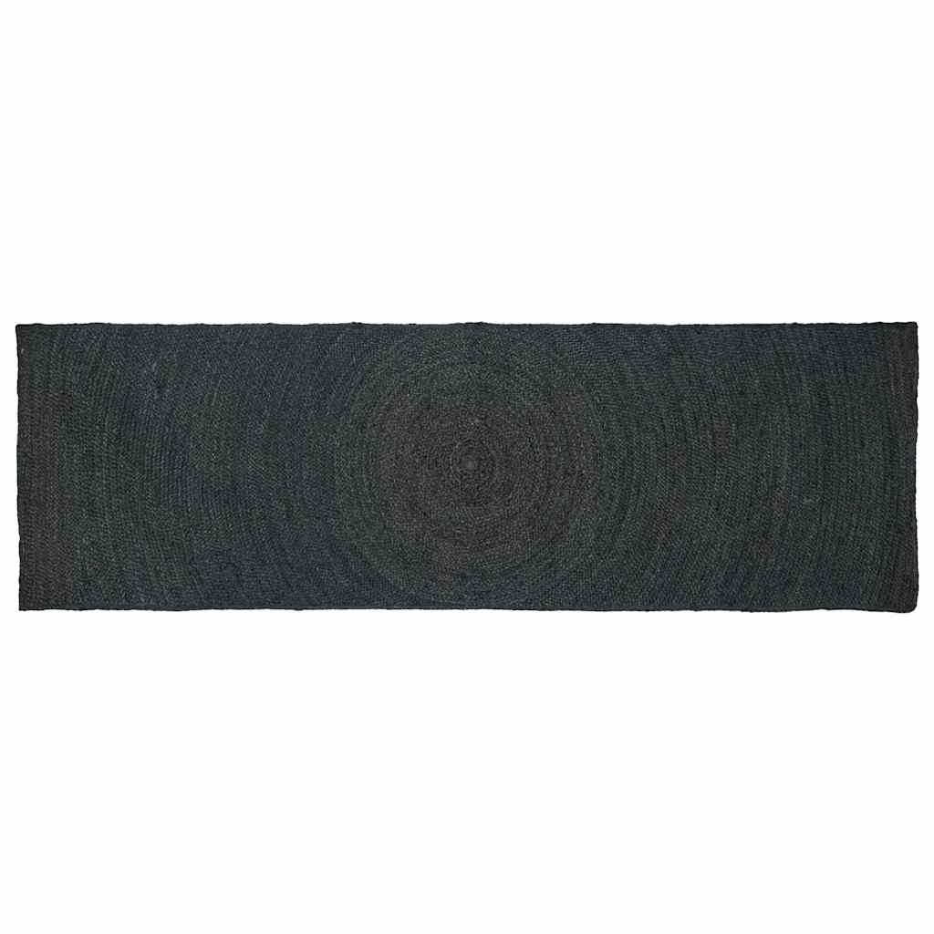Alfombras vidaxl rectangular gris oscuro 80 x 250 cm yute
