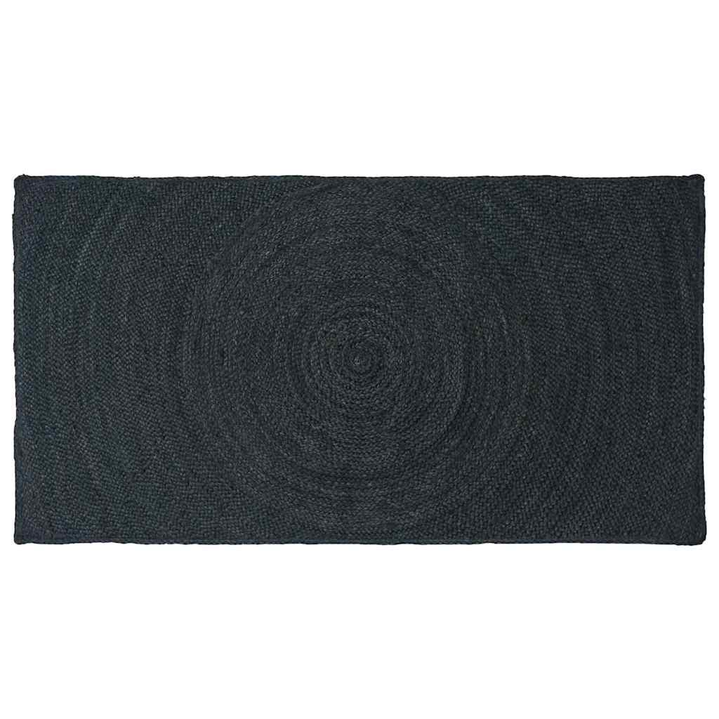 Alfombras vidaxl rectangular gris oscuro 100 x 200 cm yute