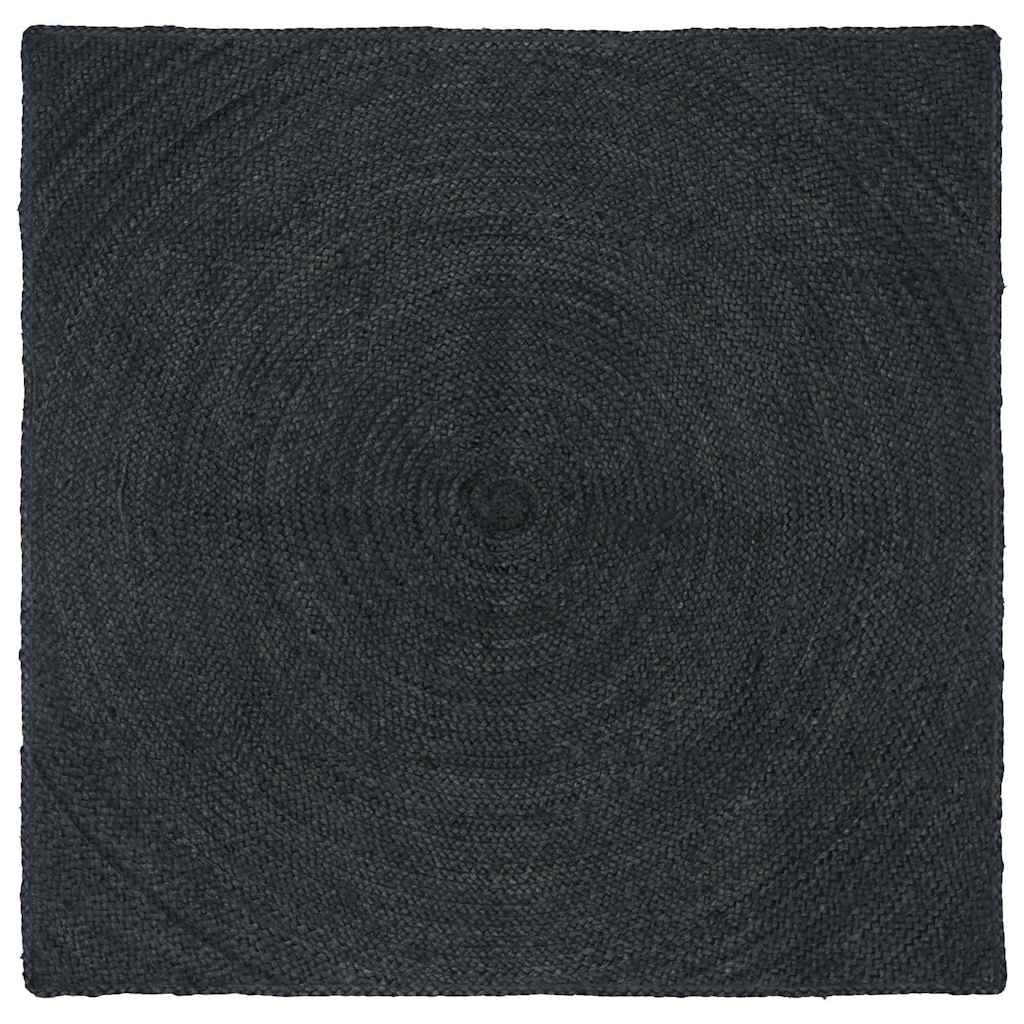 Vidaxl vloerkleden vierkant donkergrijs 120 x 120 cm jute