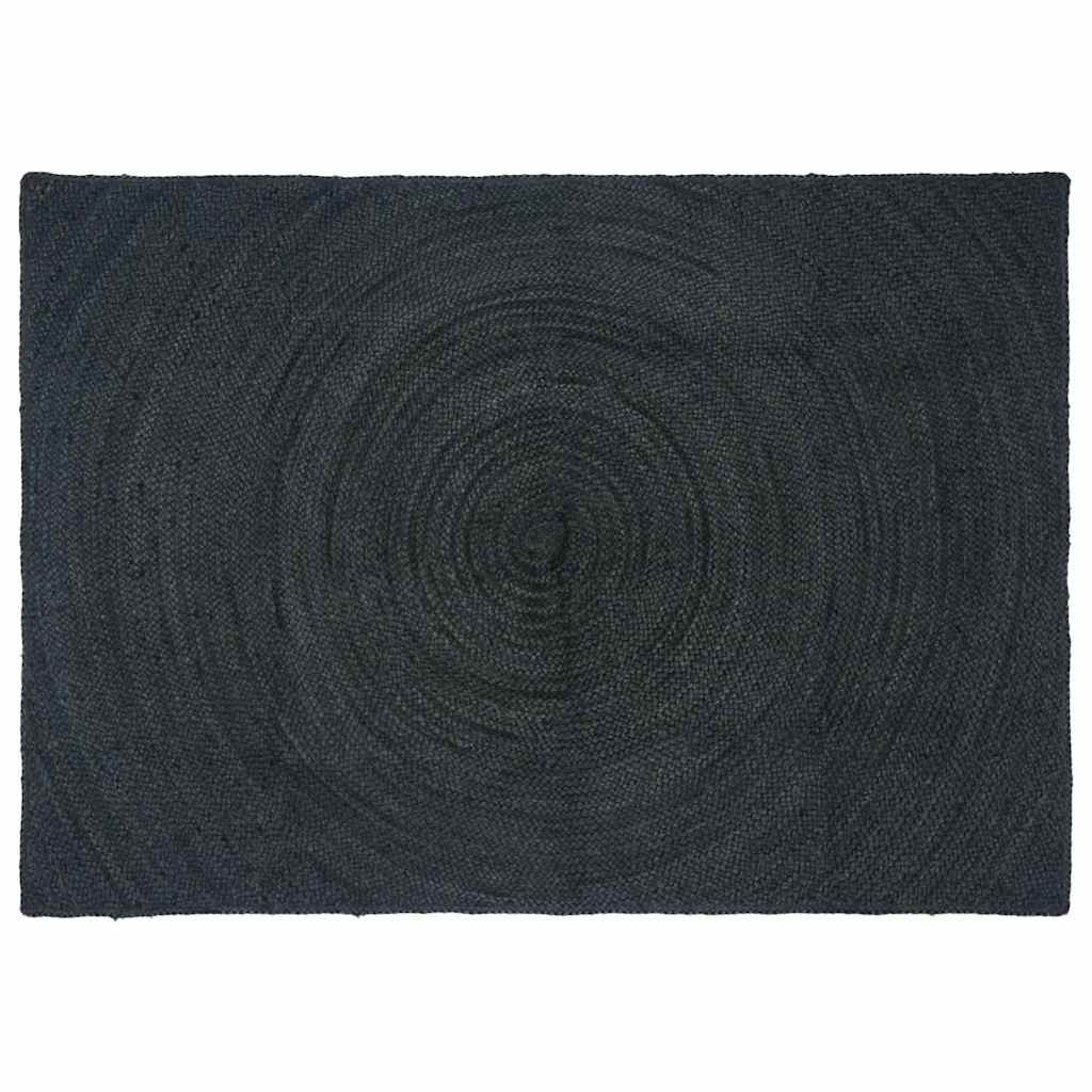 Alfombras vidaxl rectangular gris oscuro 140 x 200 cm yute