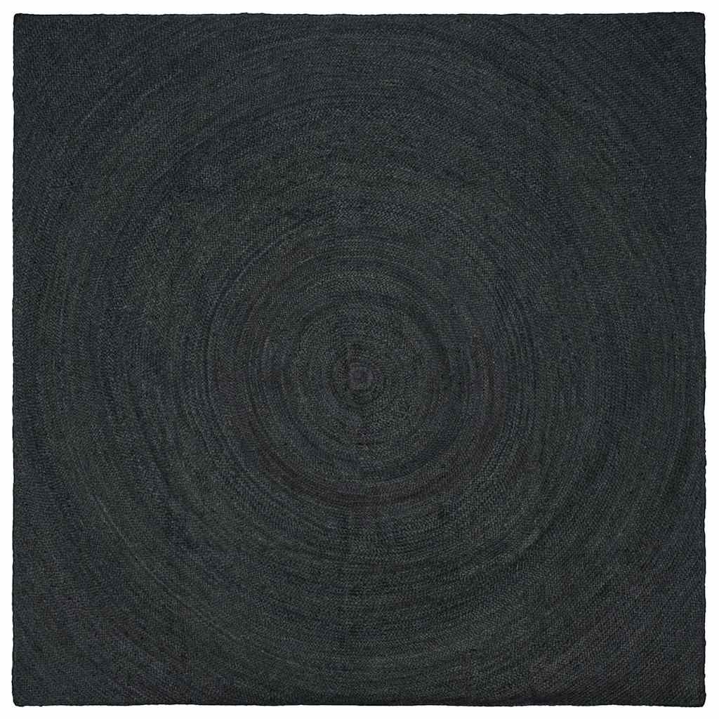 Vidaxl vloerkleden vierkant donkergrijs 240 x 240 cm jute