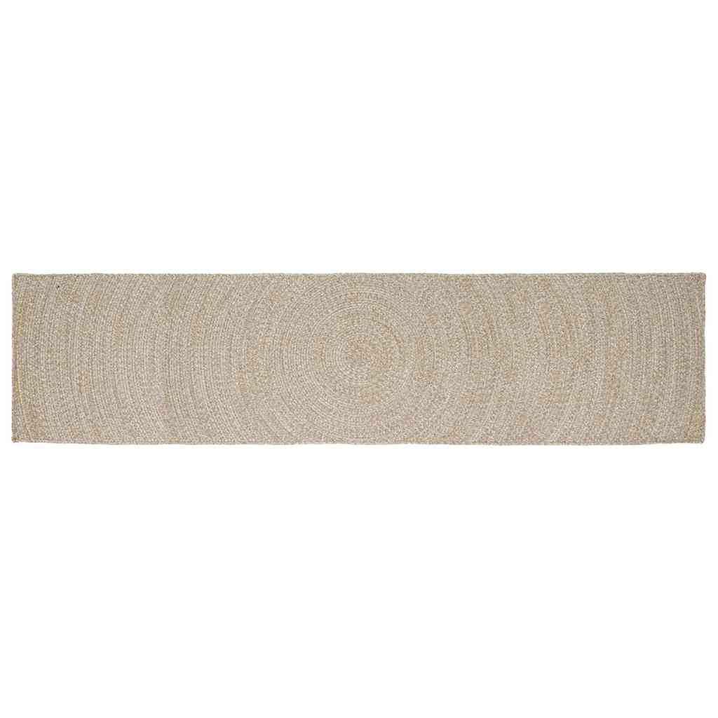 Vidaxx alfombras rectangulares natural y blanco yute 60 x 400 cm