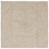 Vidaxl vloerkleden vierkant natuurlijk en wit 120 x 120 cm jute