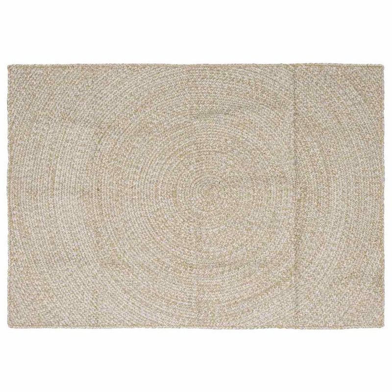 Vidaxx alfombras rectangulares natural y blanco yute 120 x 170 cm